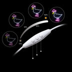 Canard cowboy rose et blanc – néon mural LED (5 V USB)
