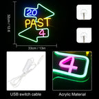 20 PAST 4 – Protilehlé šipky – světelný LED neonový nápis (5 V USB)