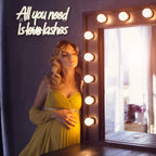 All You Need is Lashes 5V USB LED Neon Sign - Budget Friendly