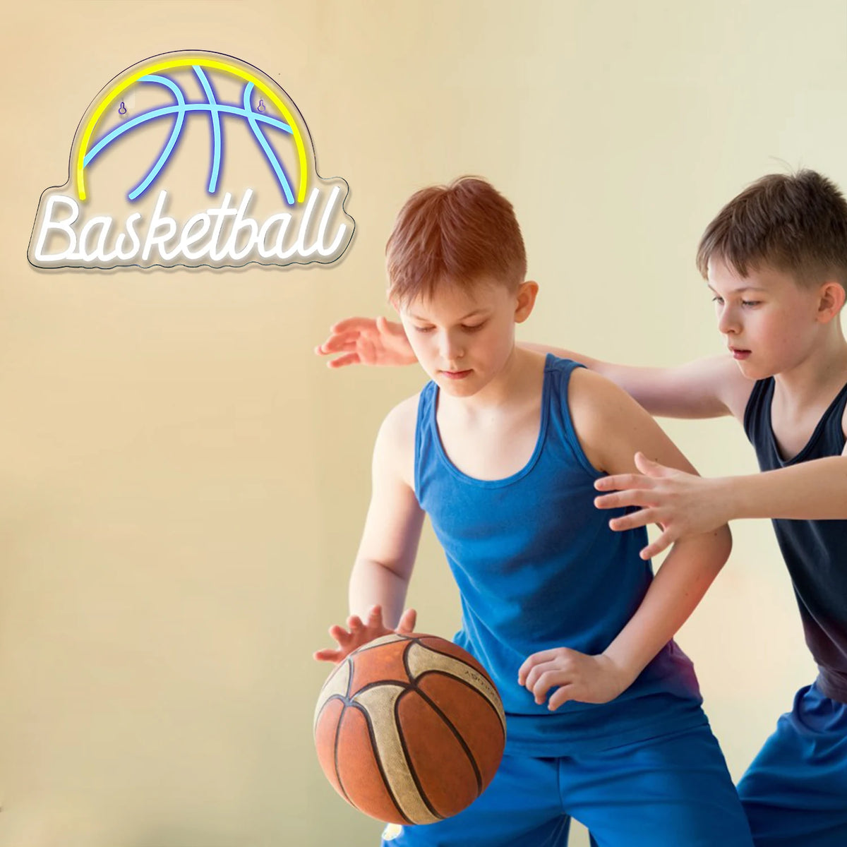Basketball – Баскетболна топка – светеща реклама от LED неон (5 V USB)