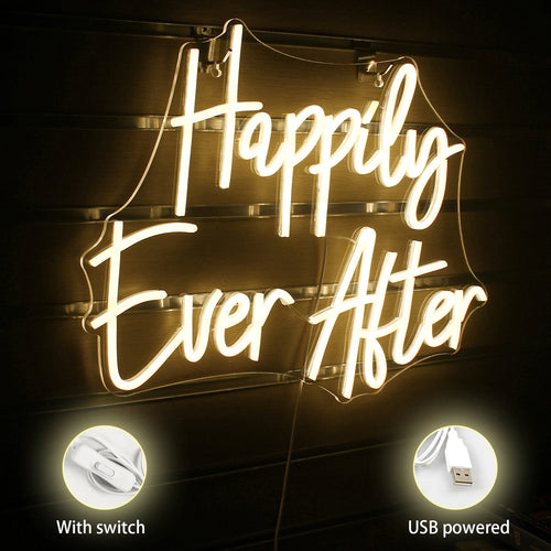 Happily Ever After – LED-neon felirat (5 V USB)