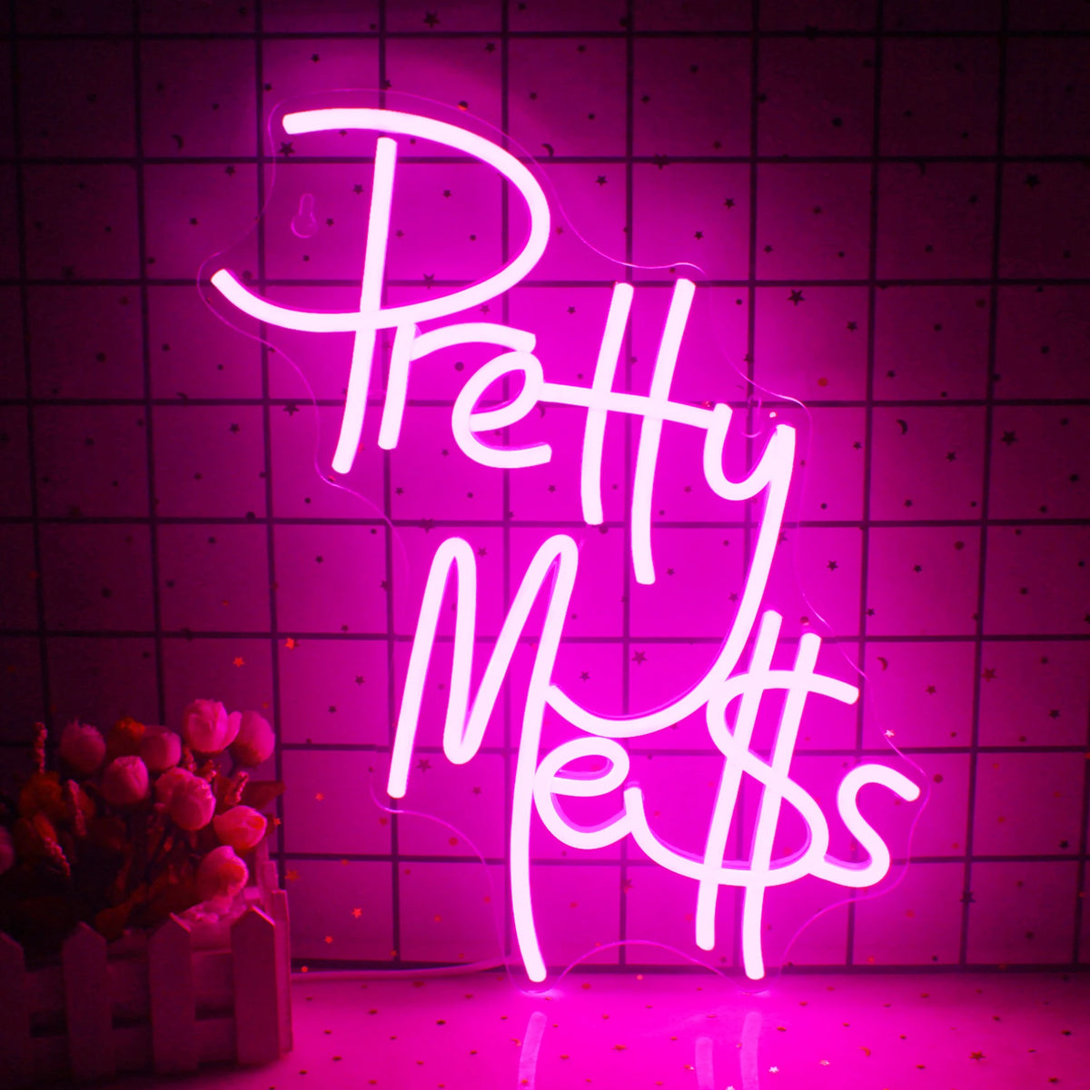 Neonový nápis Pretty Mess 5V Mini USB LED – cenově dostupný