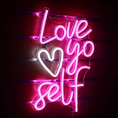 Love Yo Self 5V Mini USB LED Neon Sign - Budget Friendly