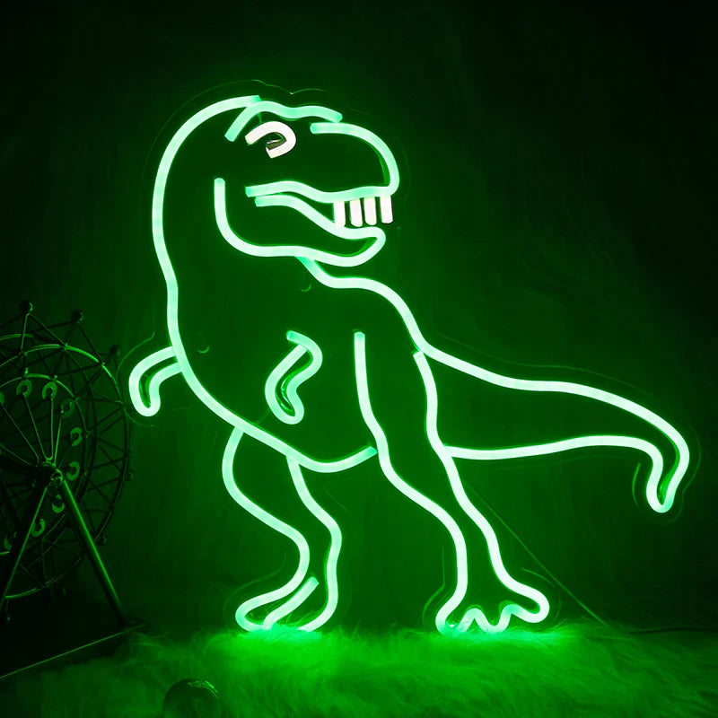 The image showcases an Funny Dinosaurs LED Neon Sign.