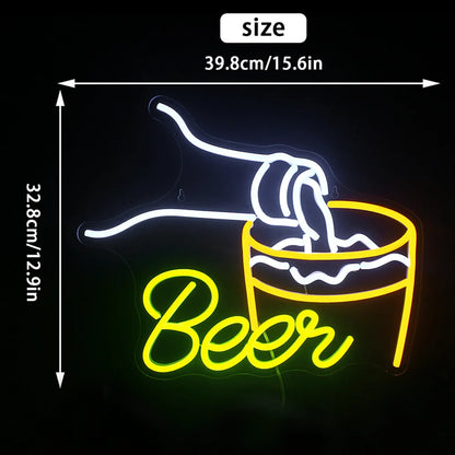 Beer Bar 5V Mini USB  LED Neon Sign - Budget Friendly