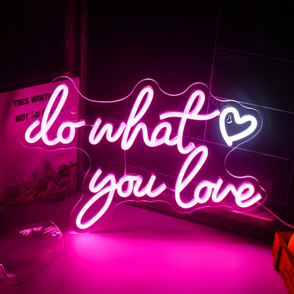 Do What You Love 5V Mini USB LED Neon Sign - Budget Friendly