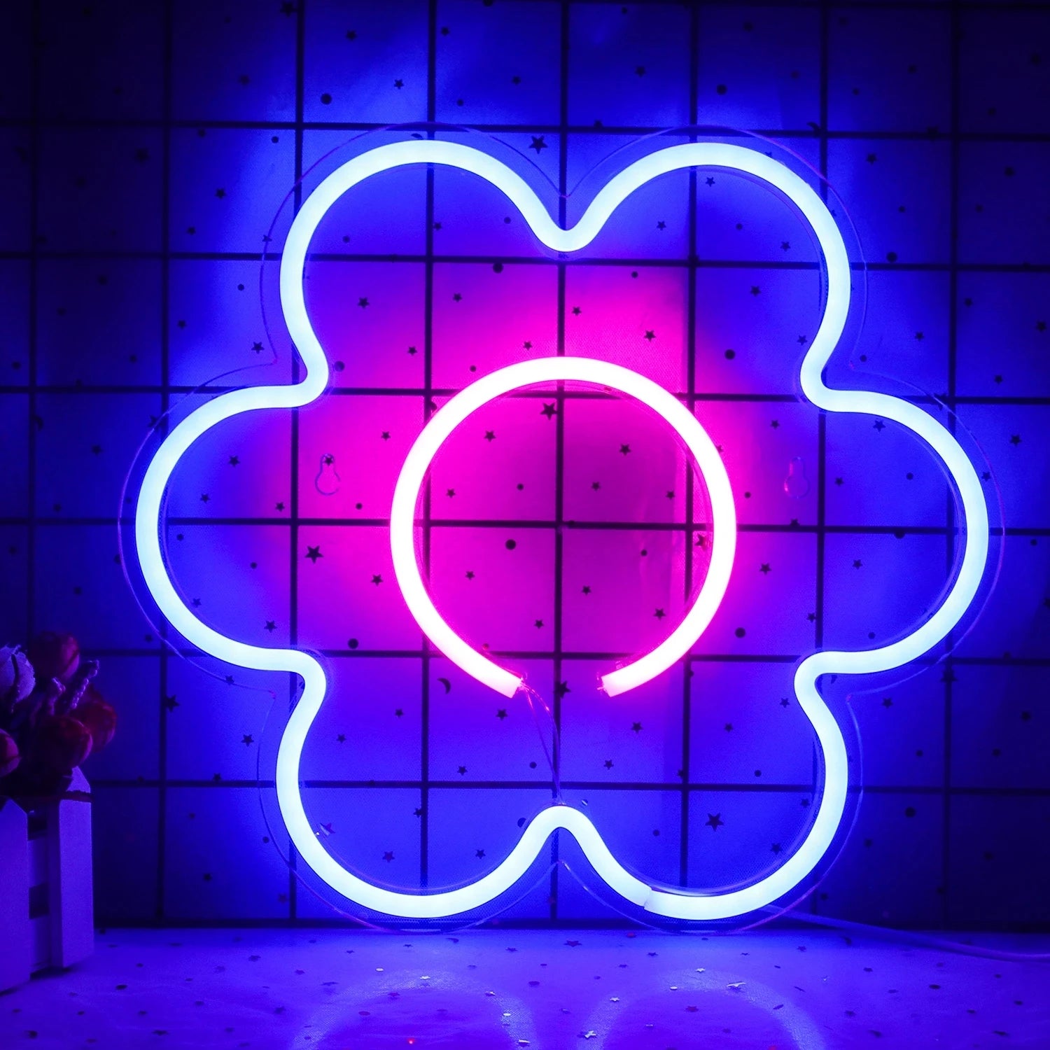 Flower 5V Mini USB LED Neon Sign - Budget Friendly