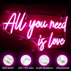 All You Need is Love – LED neoninė iškaba (5 V USB)