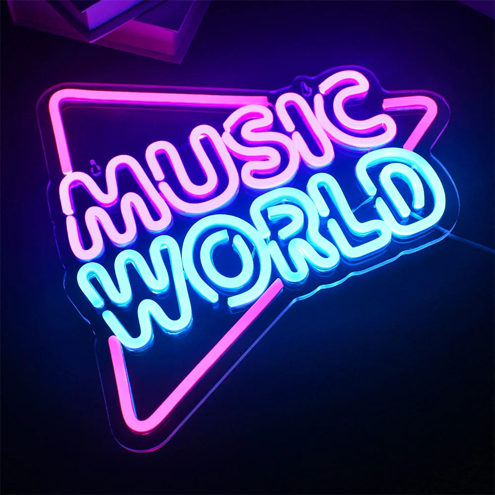 MUSIC WORLD – Triangle – néon LED (5 V USB)