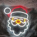 Cara de Papá Noel – neón LED (5 V USB)