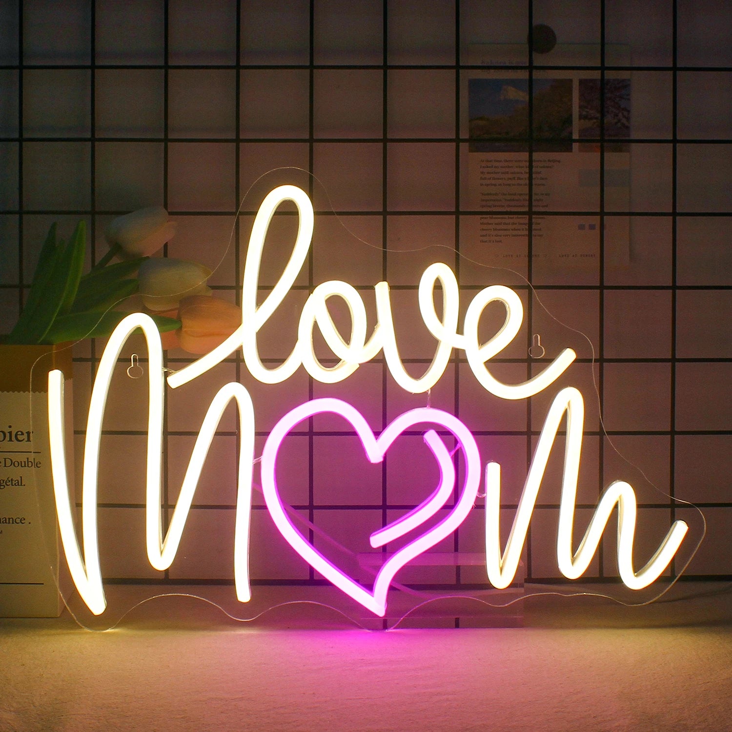 Custom Love Mom LED Neon Signs: Affordable Home Decor – The Art Neon