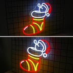 Calcetines navideños – neón LED (5 V USB)