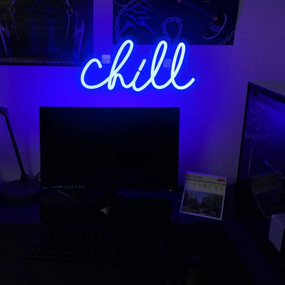 Chill 5V USB LED Neon Sign - Budget Friendly