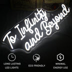 To Infinity and Beyond – napis LED (5 V USB)