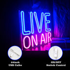 Live On Air – LED neonski napis (5 V USB)