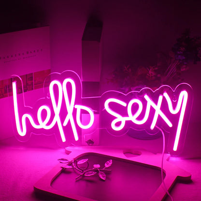 Hello Sexy 5V Mini USB LED Neon Sign - Budget Friendly