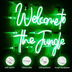 Velkommen til Junglen 5V USB LED Neonskilt - Budgetvenlig