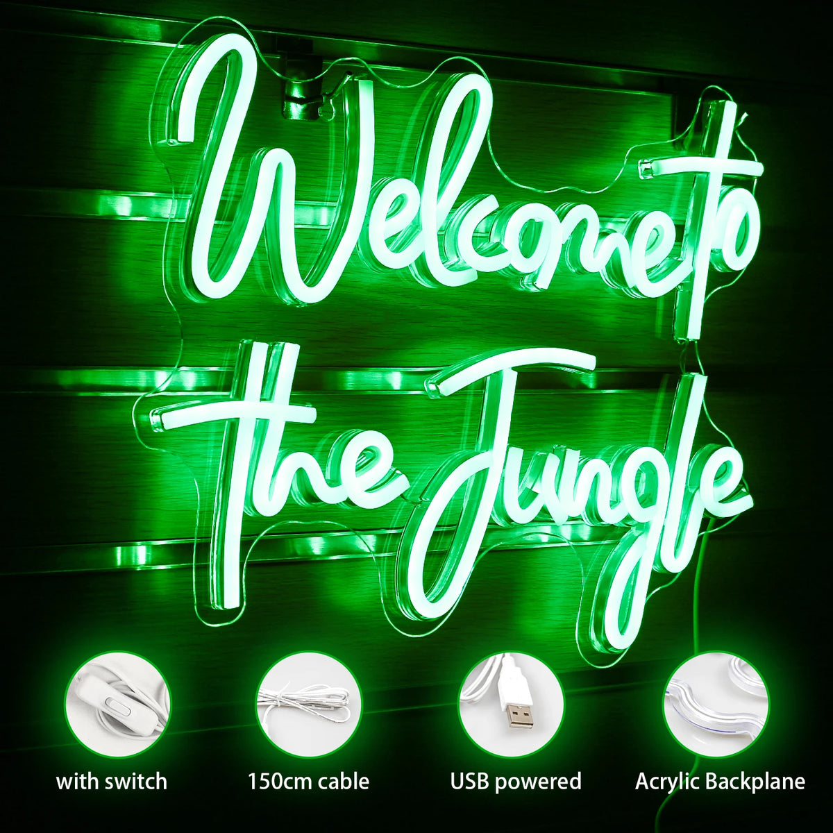 Welcome to the Jungle – néon LED (5 V USB)