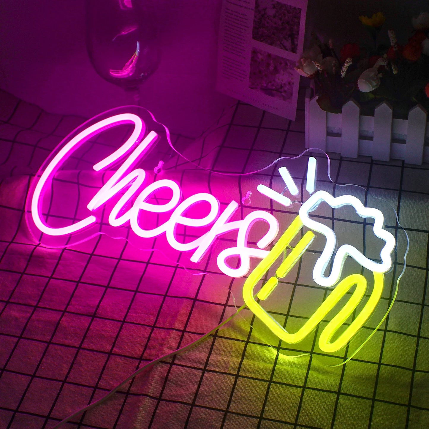 Cheers 5V USB LED Neon Sign - Budget Friendly