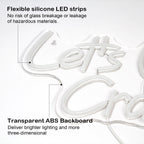 Let's Glow Crazy – LED-neonskilt (5 V USB)