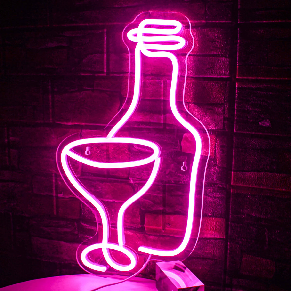 Sklenice na víno 5V USB LED světelný nápis - Cenově dostupné
