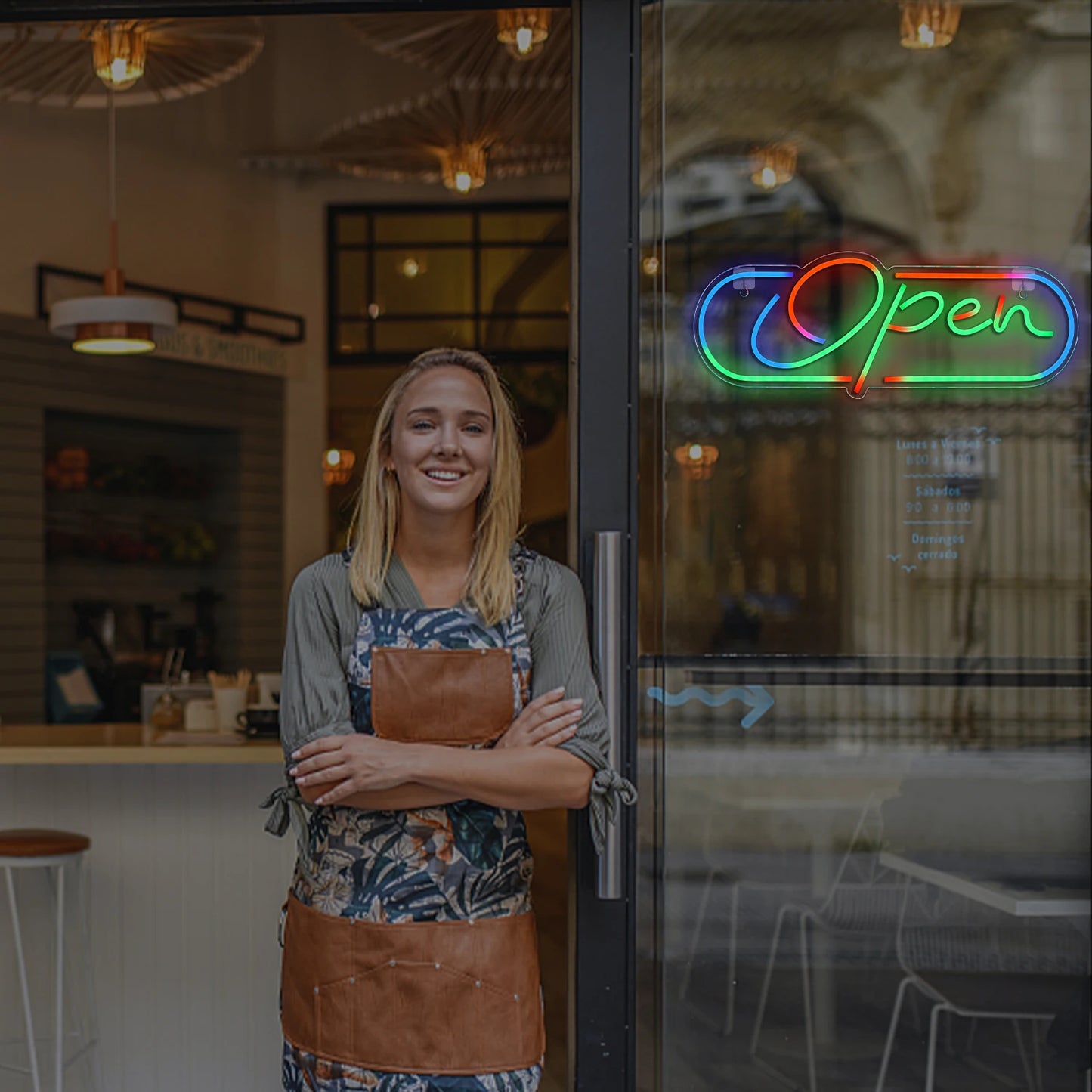 RGB Åben 5V USB LED Skilt - Prisvenlig