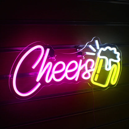 Cheers 5V USB LED Neon Sign - Budget Friendly