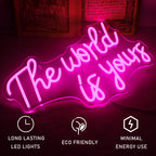 The World Is Yours – LED-Neon-Schriftzug (5 V USB)