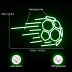 Football – néon mural LED (5 V USB)