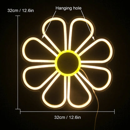 Flower 5V Mini USB LED Neon Sign - Budget Friendly