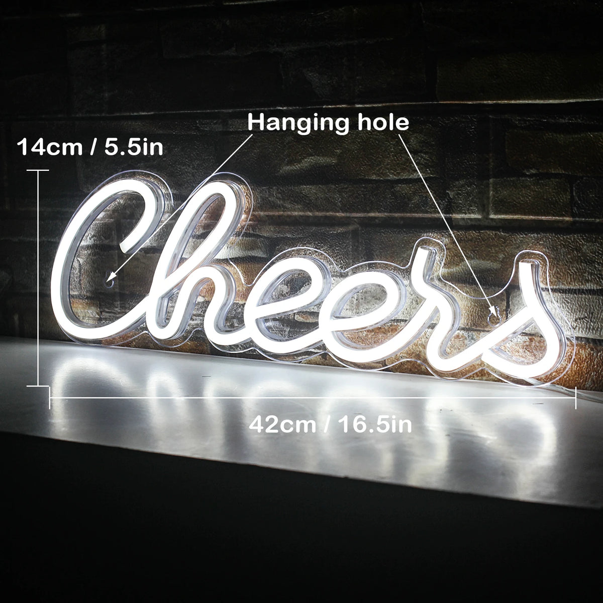 Cheers – LED-neonbord (5 V USB)