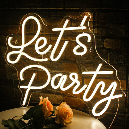 Let's Party 5V Mini USB  LED Neon Sign - Budget Friendly