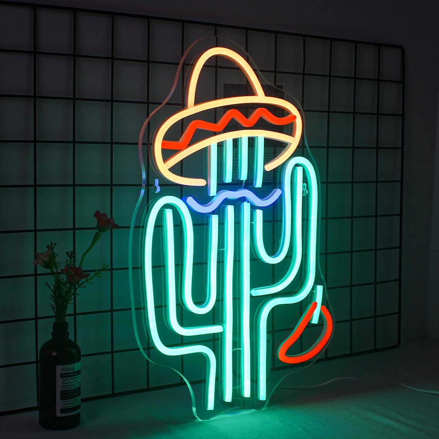 Cactus 5V Mini USB LED Neon Sign - Budget Friendly