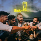 Beer – Kõrge õlleklaas – LED-neoonreklaam (5 V USB)