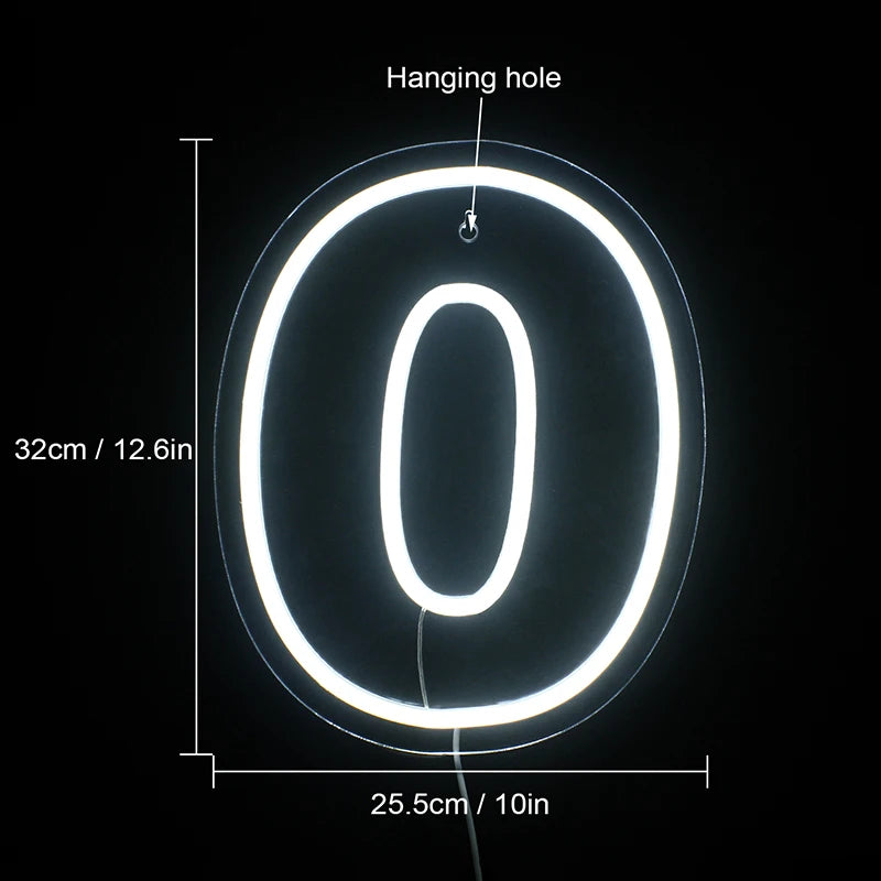 Birthday Number 5V Mini USB LED Neon Sign - Budget Friendly