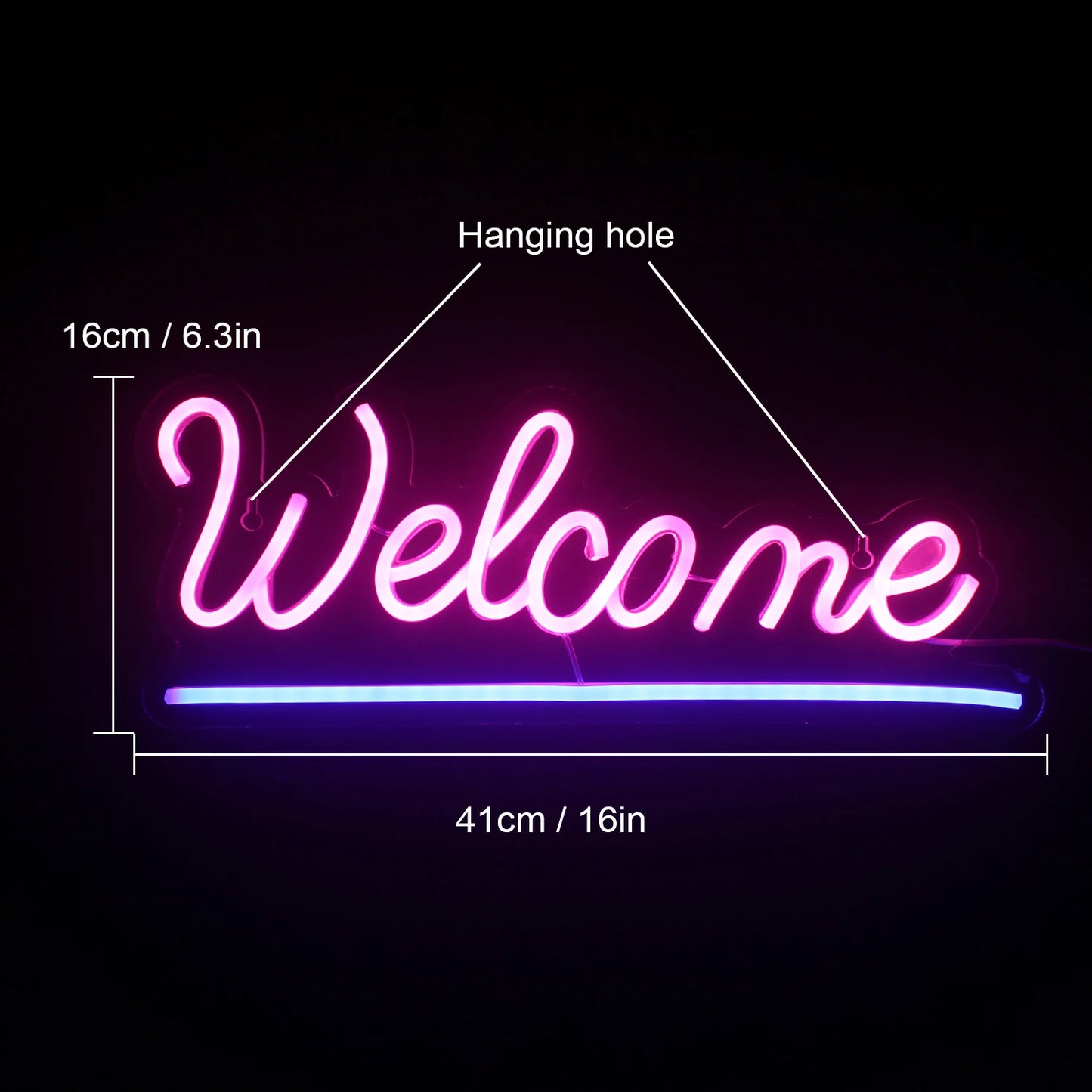 Semn Neon LED USB 5V "Welcome" - Economic