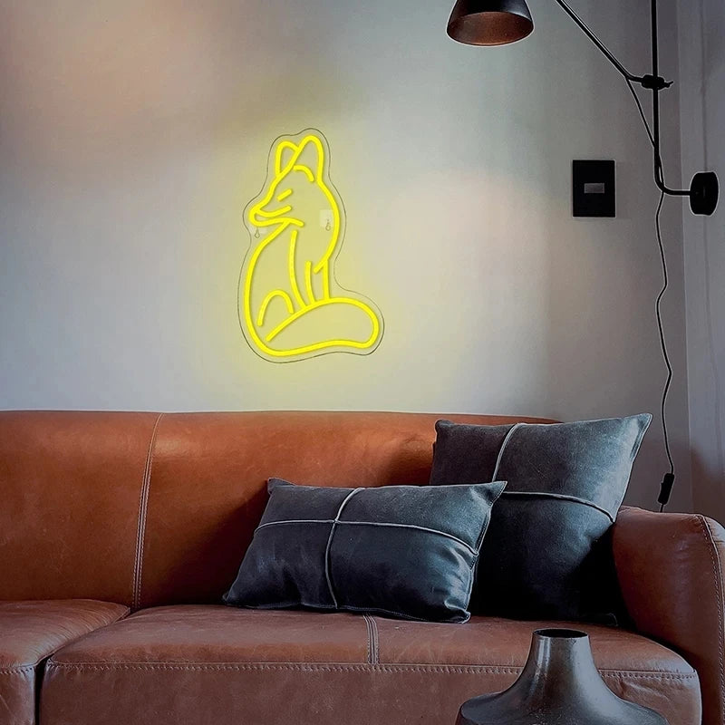 Renard – néon mural LED (5 V USB)