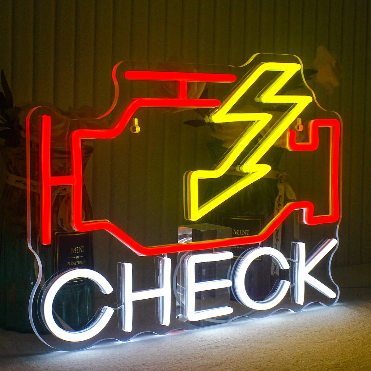 Fench Sign Engine Check Engine Custom LED Neon Sign for Affordable Home Decor – The Art Neon