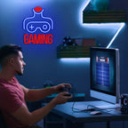GAMING – Žena i kontroler za igre – LED neonski natpis (5 V USB)