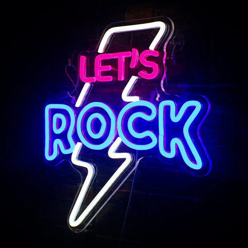 Let's Rock 5V USB Neonowy Napis - Przyjazny dla Budżetu