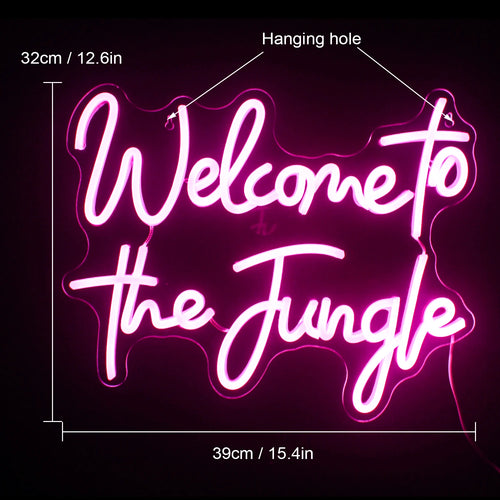 Welcome to the Jungle – LED-neonskilt (5 V USB)