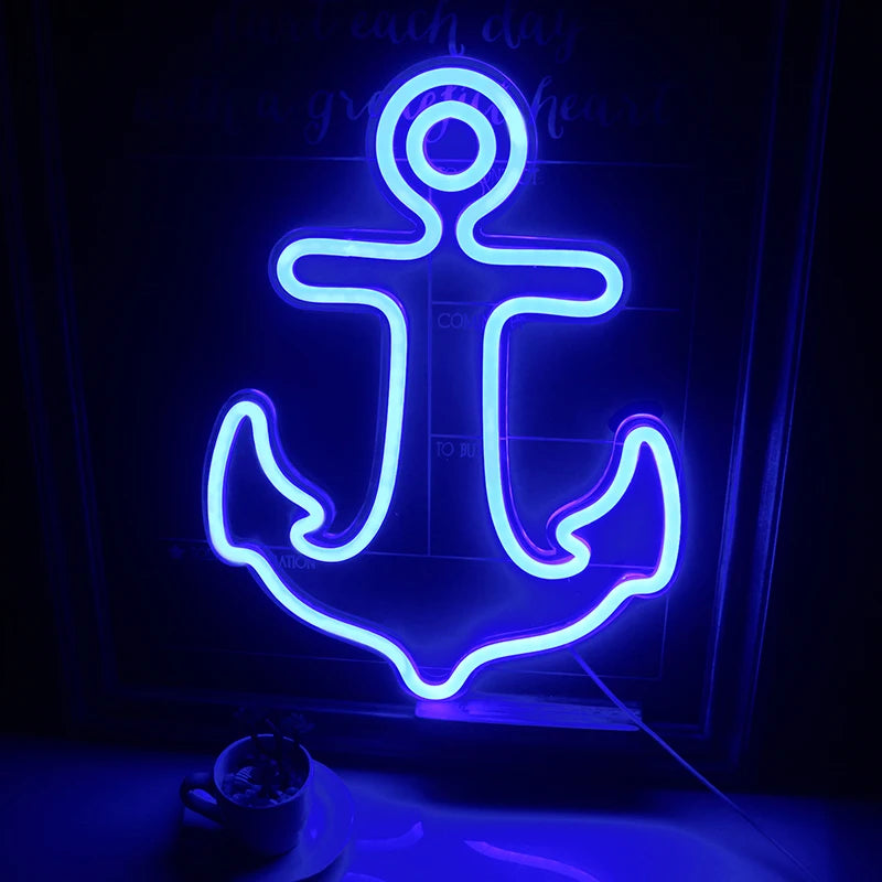 Nap és szörfdeszka – LED-neon dekoráció (5 V USB)