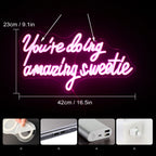 You're Doing Amazing Sweetie – néon LED (5 V USB)