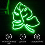 Grünes Blatt – LED-Neonschild (5 V USB)