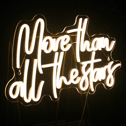 More Than All The Stars – LED-neon felirat (5 V USB)