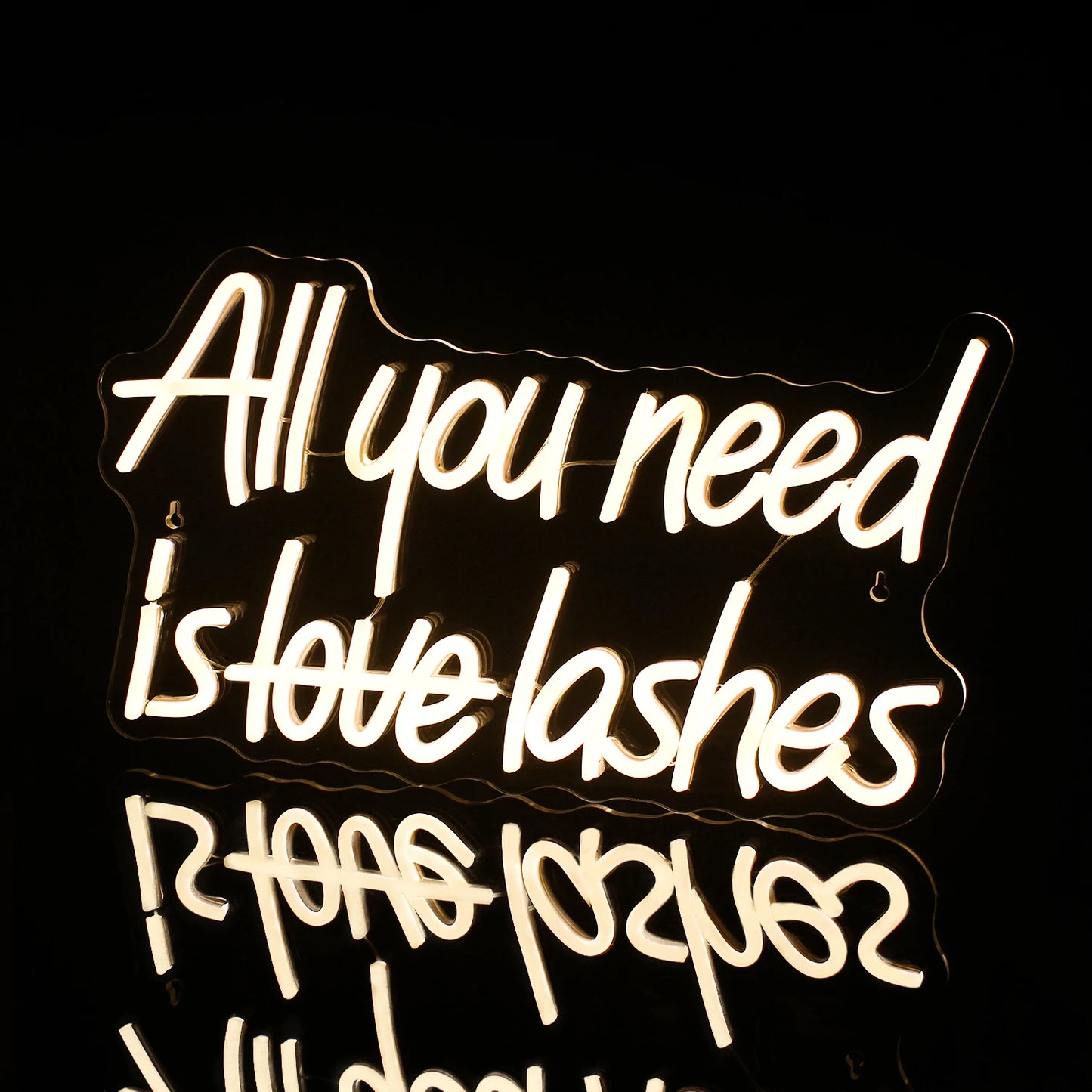 All You Need is Lashes 5V Mini USB LED Neon Sign - Budget Friendly