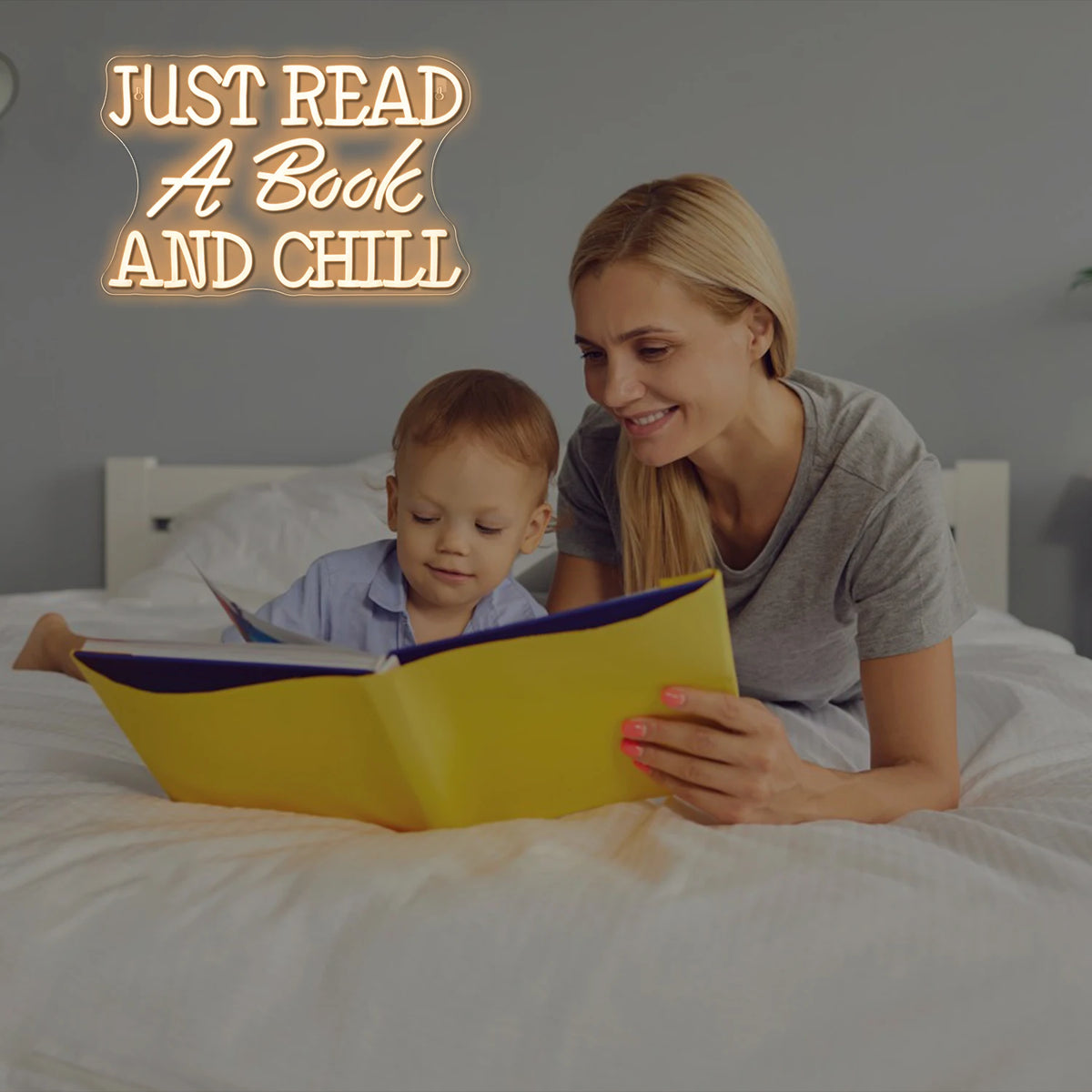 Just Read A Book And Chill – LED neonski napis (5 V USB)