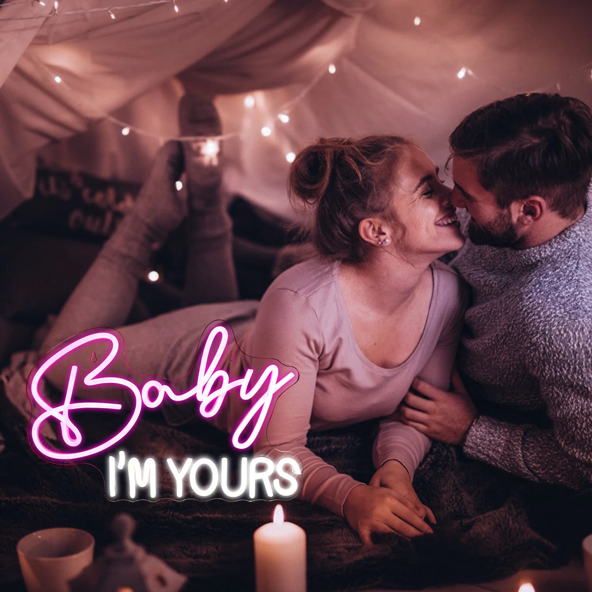 Baby I'm Yours – napis LED (5 V USB)