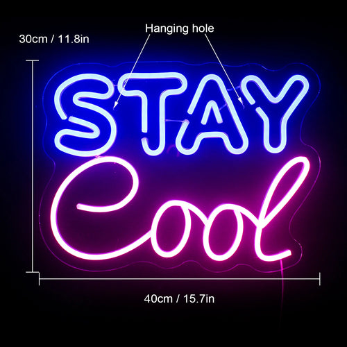 Stay Cool – LED neonski natpis (5 V USB)