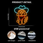 Cowboykutya – LED-neon dekoráció (5 V USB)